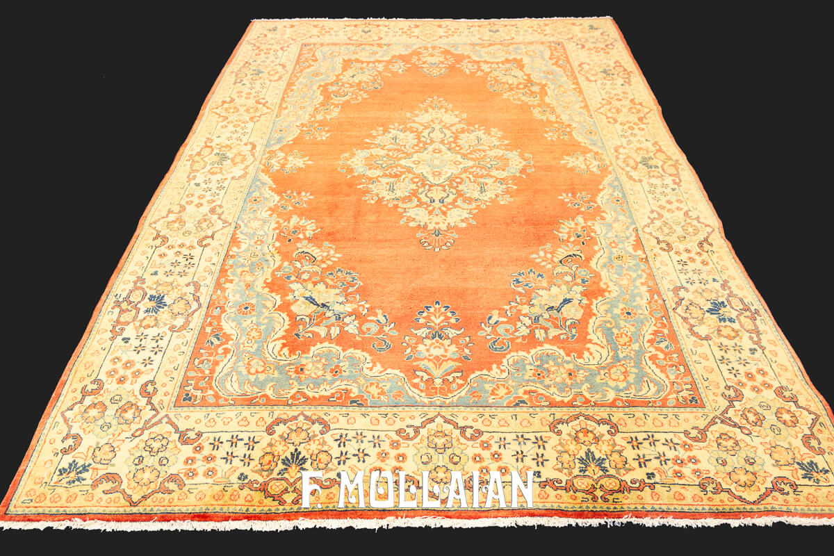 Antique Sarouk Rug Rust/Red Color n°:28206368